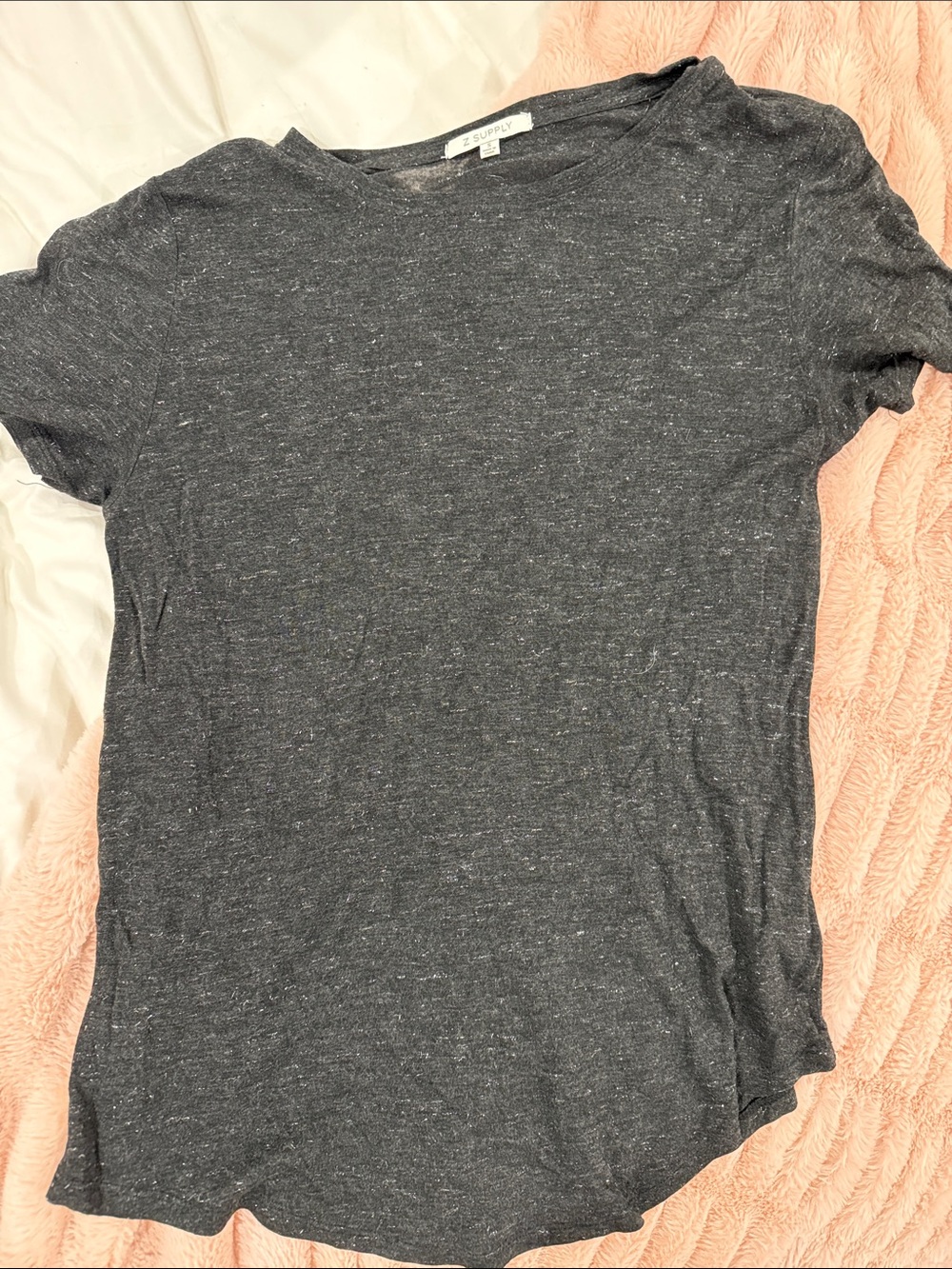 Z supply  Charcoal Speckled Crewneck Tee